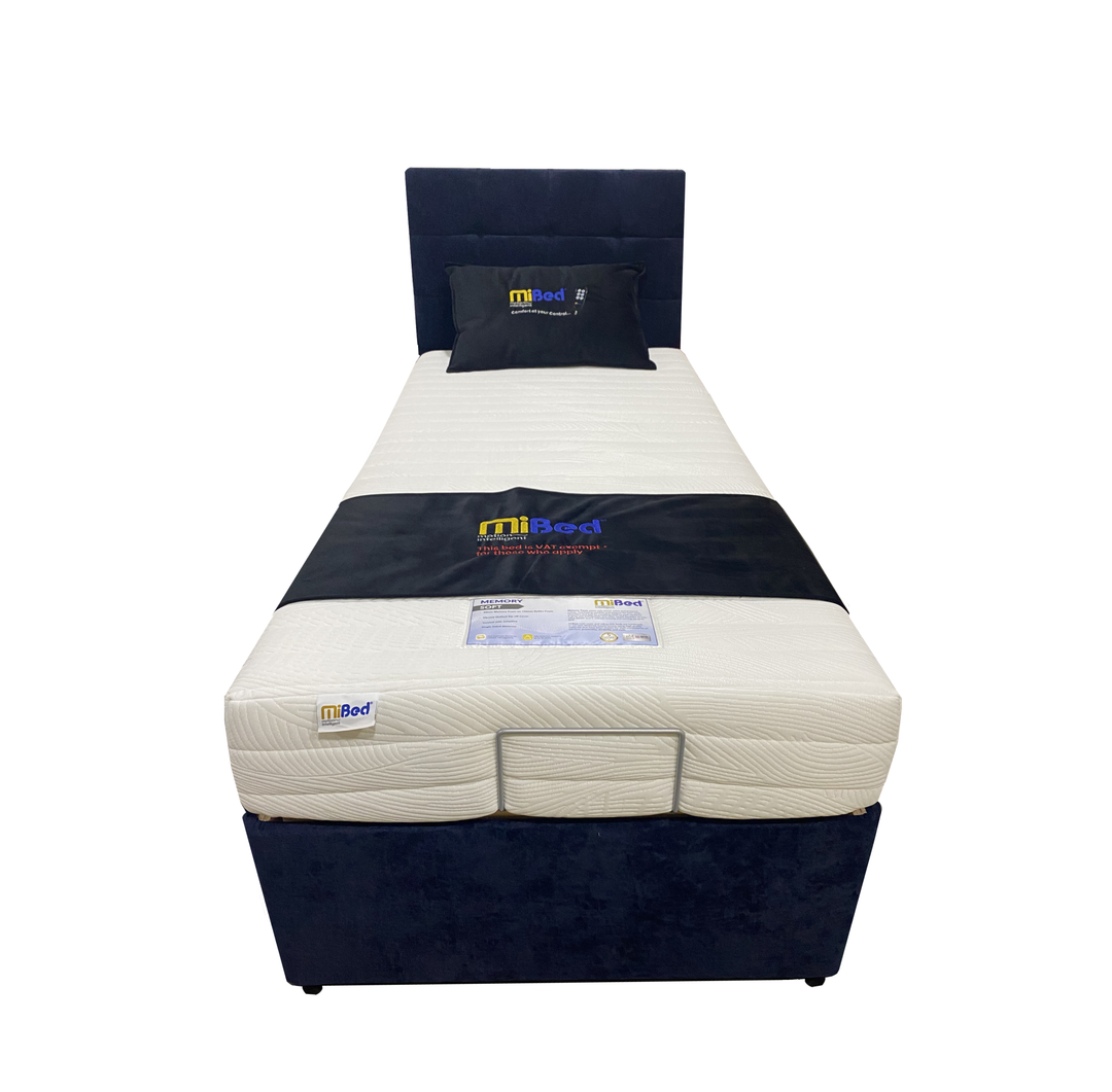 MiBed Memory Foam Adjustable Bed, Mattress & Headboard - 3ft Single - Interior Envy