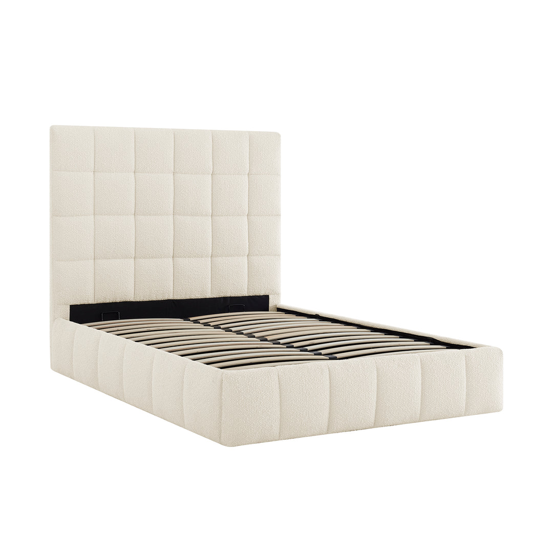 Silvia Boucel Upholstered Ottoman Bed Frame - Choice Of Sizes & Colours - Interior Envy