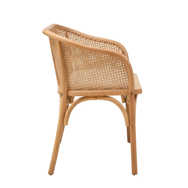 Cebu Natural Cane High Back Dining Bench
