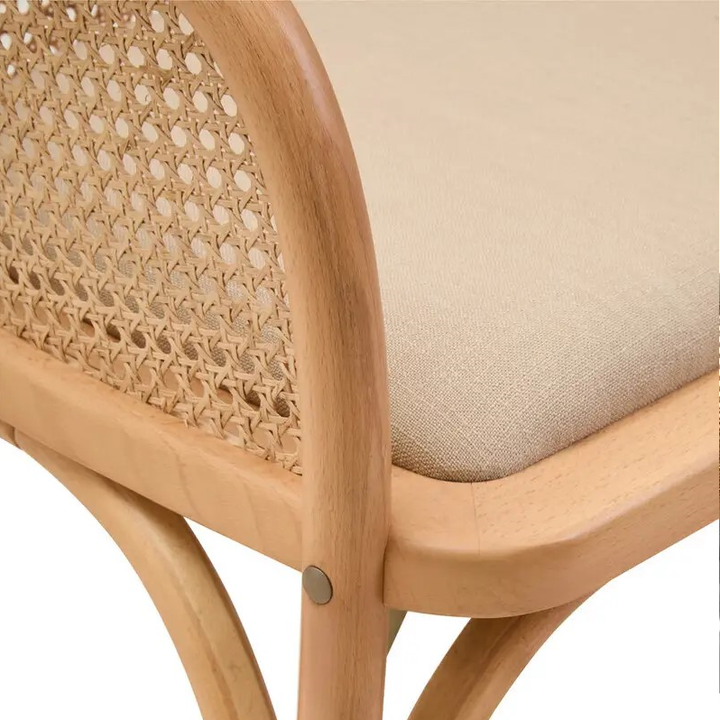 Cebu Natural Cane High Back Dining Bench