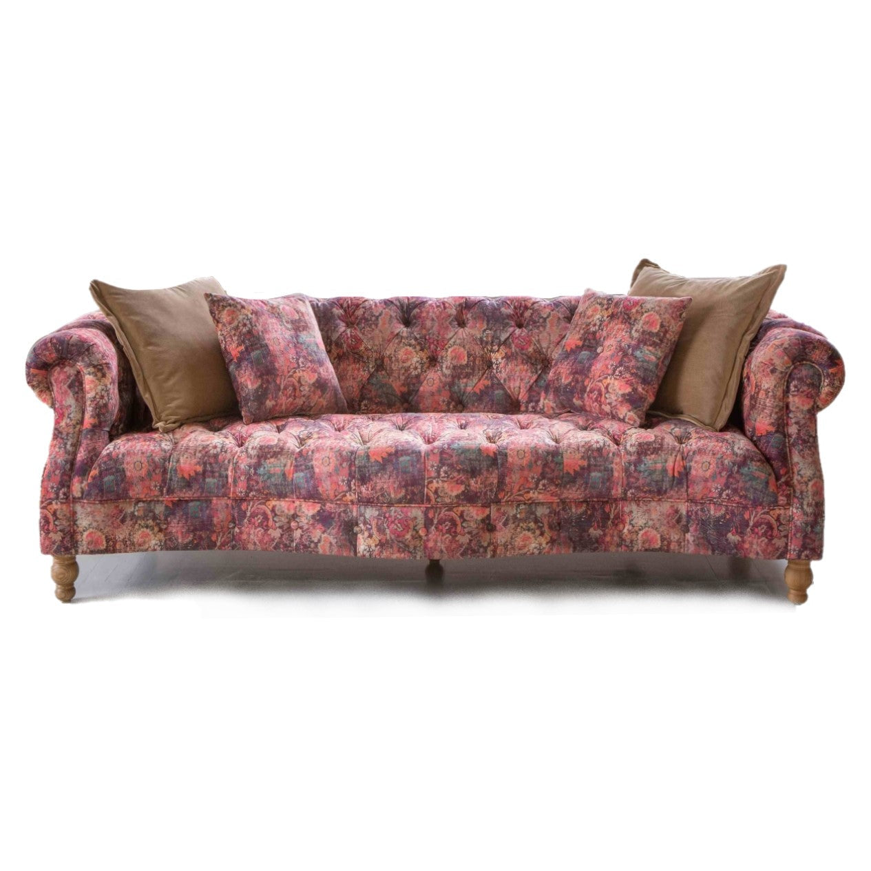 Serpentine Buttoned Chesterfield Sofa Choice Sizes