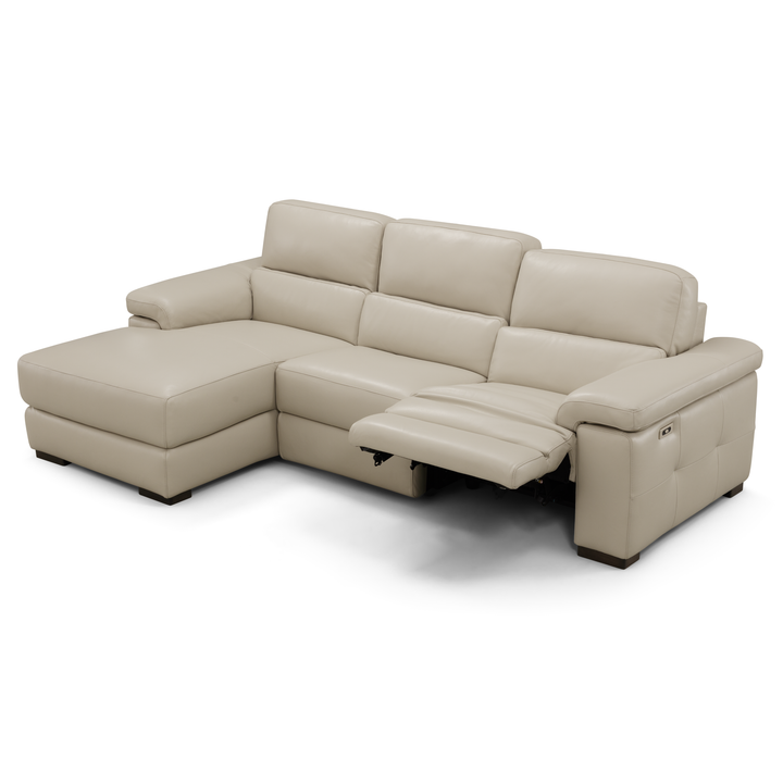 Stressa Italian Leather Power Recliner Chaise Sofa - Choice Of Leathers - Interior Envy
