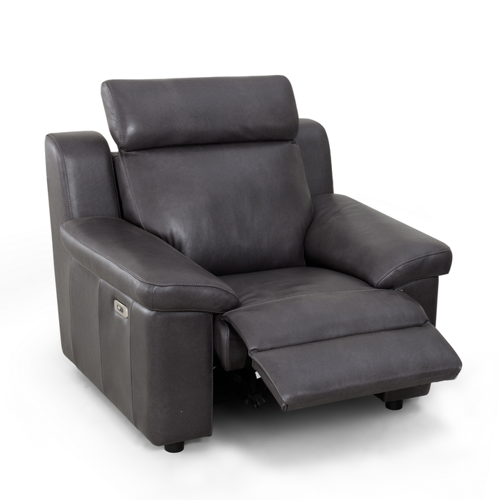 Surano Luxury Italian Leather Power Recliner Collection - Choice Of Size & Leather - Interior Envy