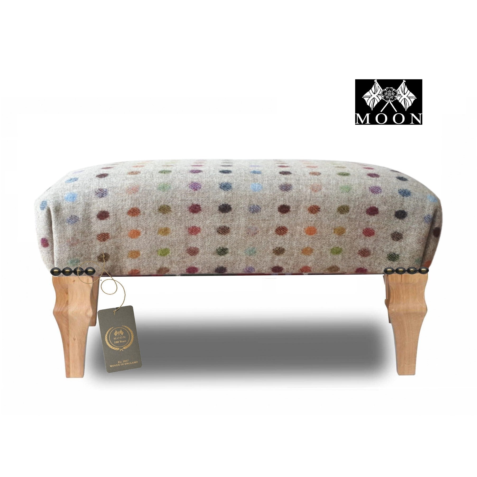 Moon Wool Small Banquet Footstool Choice Wool & Legs