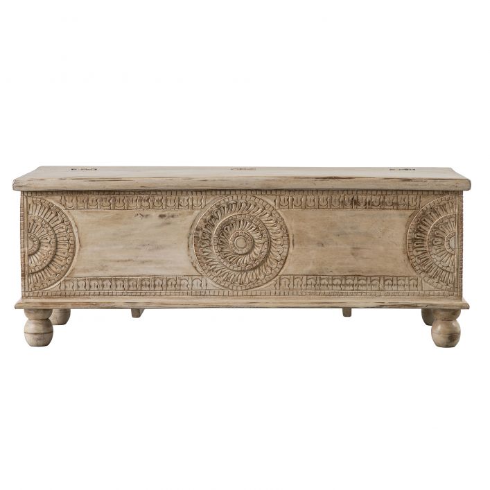 Satar Whitewash Storage Bench / Chest / Coffee Table - 130cm | Interior ...