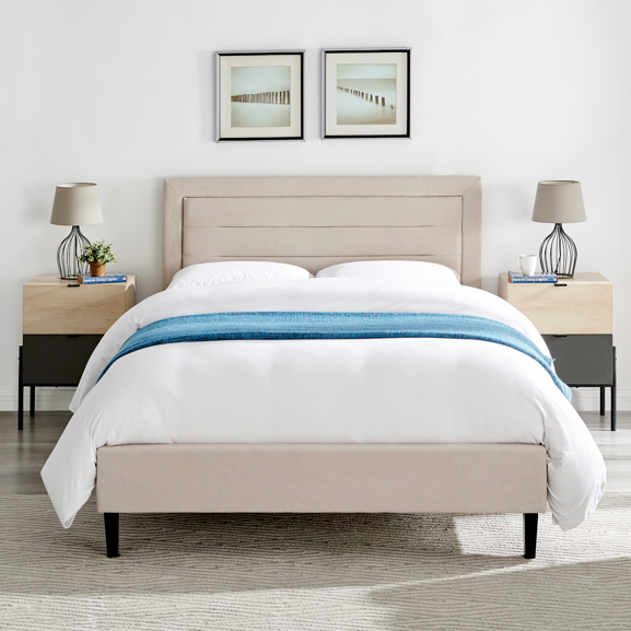 Picasso Fabric Bedstead - Choice Of Sizes & Colours - Interior Envy