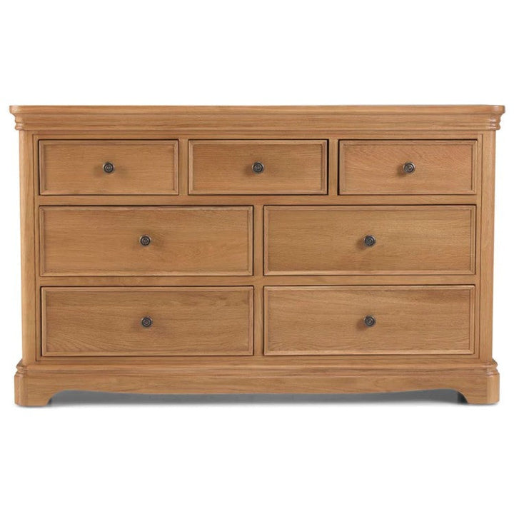 Cannes Natural Oak 3/4 Chest Of Drawers - The Furniture Mega Store 