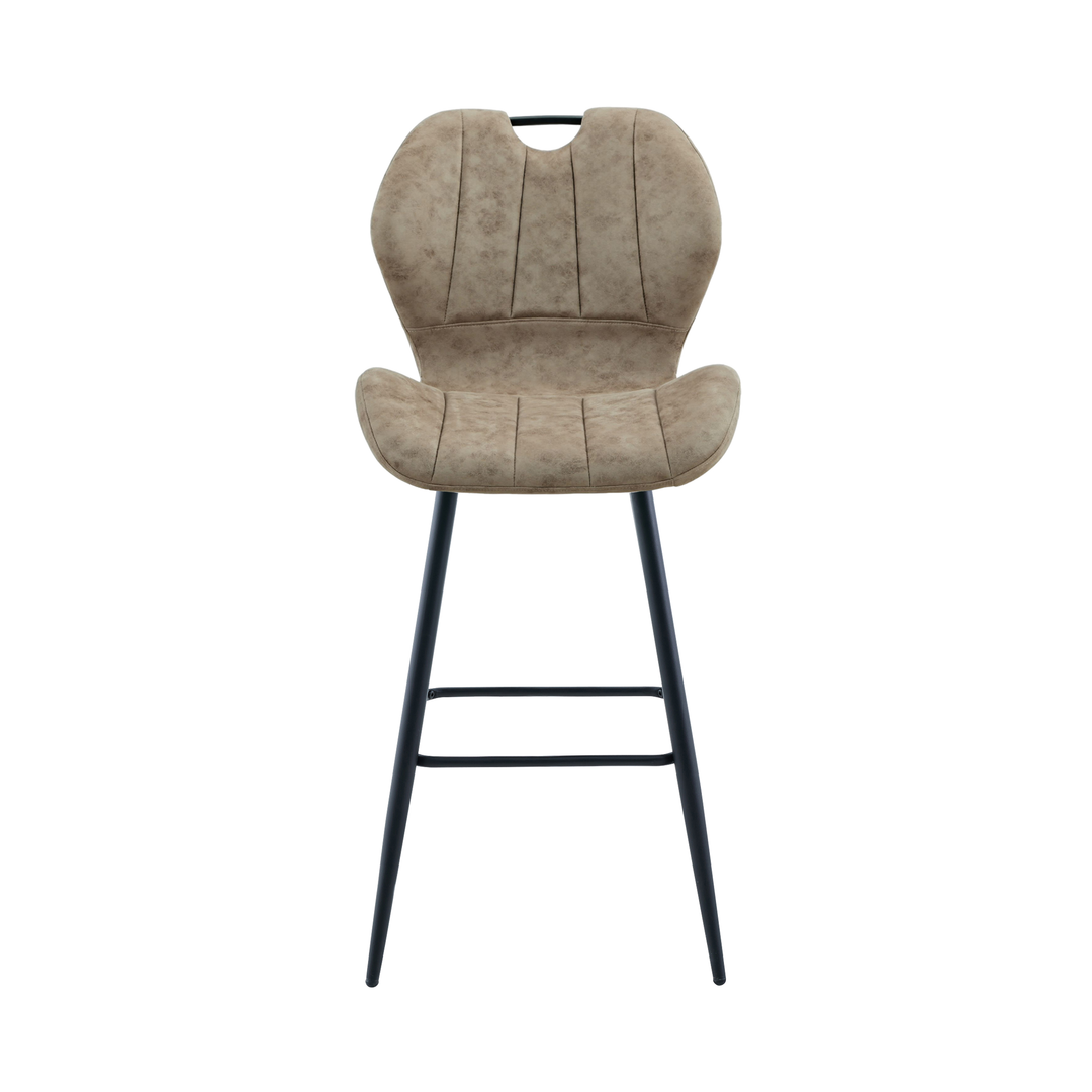 Roma Mink Fabric Barstool - Interior Envy
