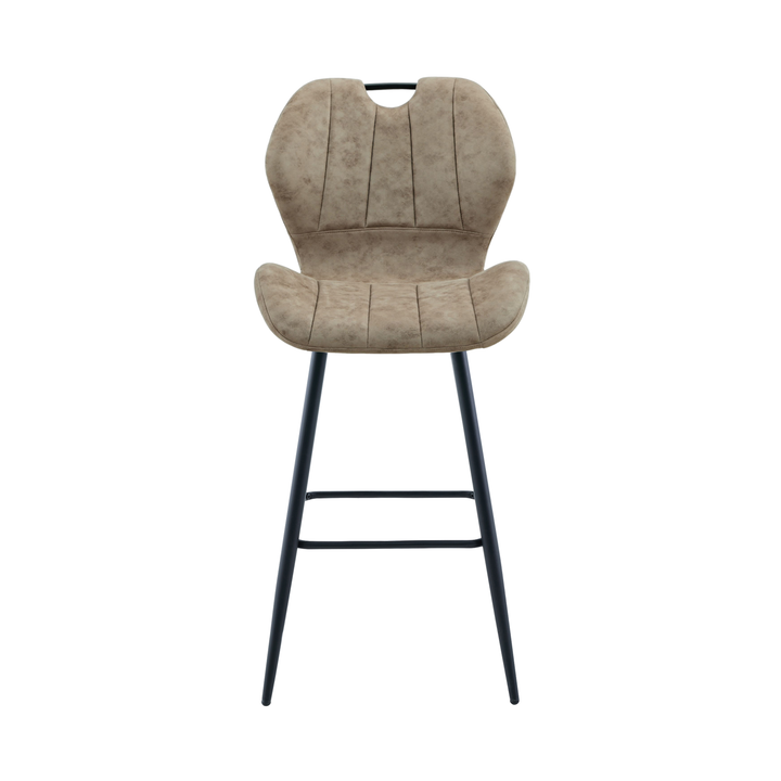 Roma Mink Fabric Barstool - Interior Envy