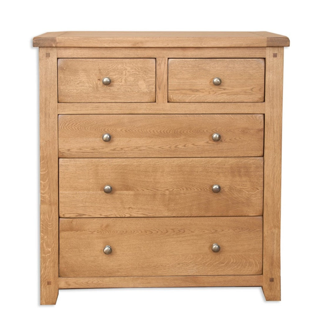 Wiltshire Country Oak 2 over 3 Chest Drawers