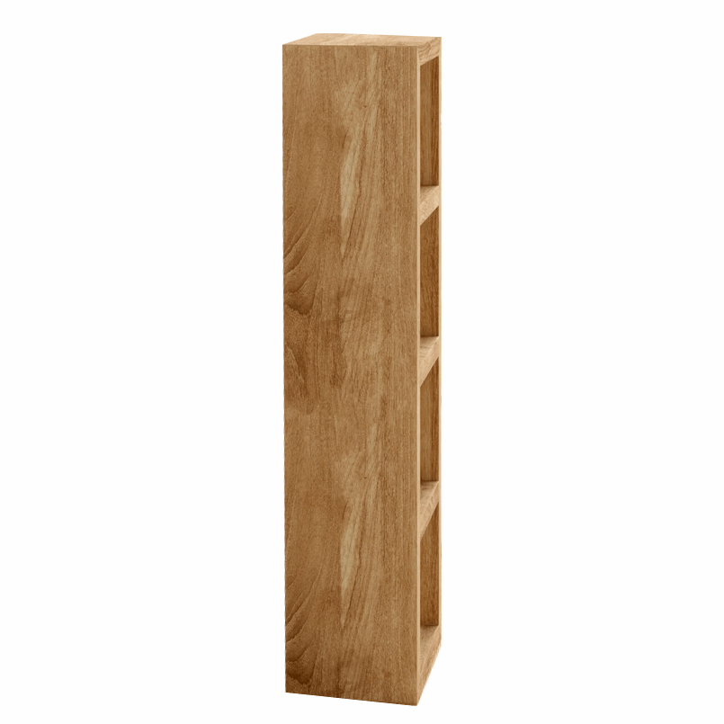 Cuban Mango Wood Vertical 4 Hole Open Display Shelving Unit - The Furniture Mega Store 