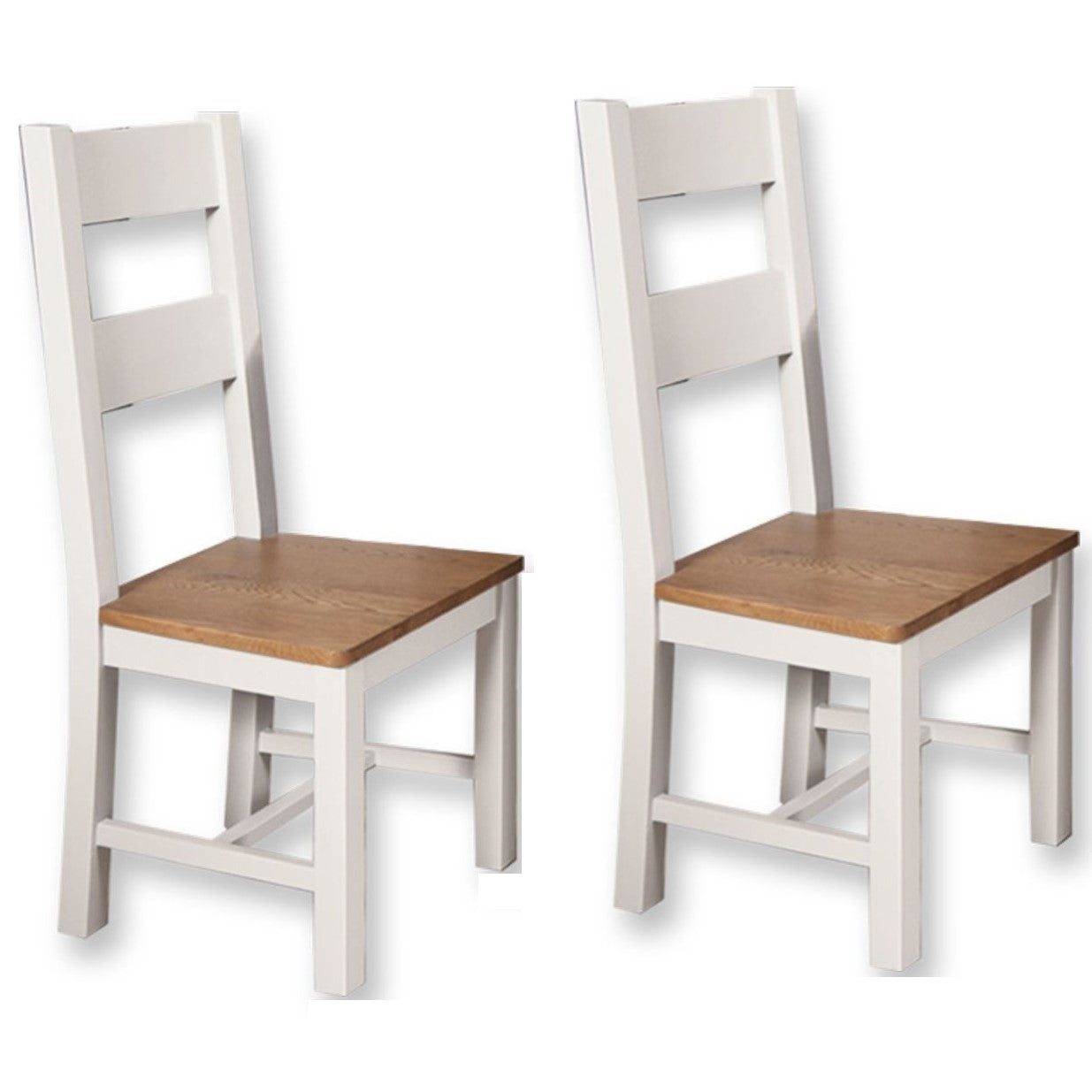 St.Ives Painted & Oak Dining Chairs Sold Pairs