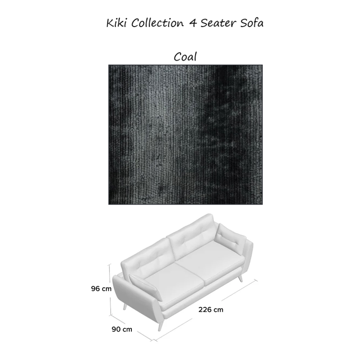 Kiki Fabric Sofa & Chair Collection - Various Colours - The Furniture Mega Store 