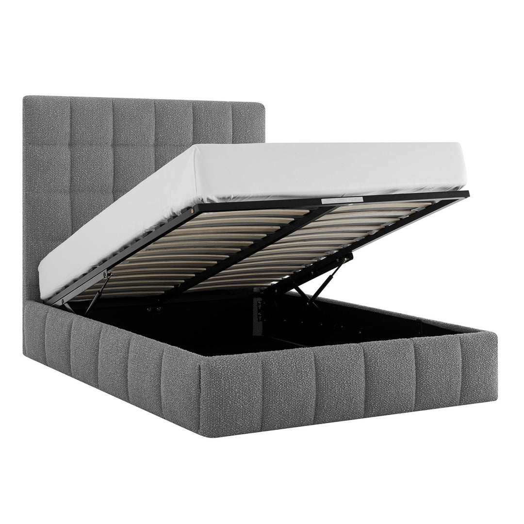 Silvia Boucel Upholstered Ottoman Bed Frame - Choice Of Sizes & Colours - Interior Envy