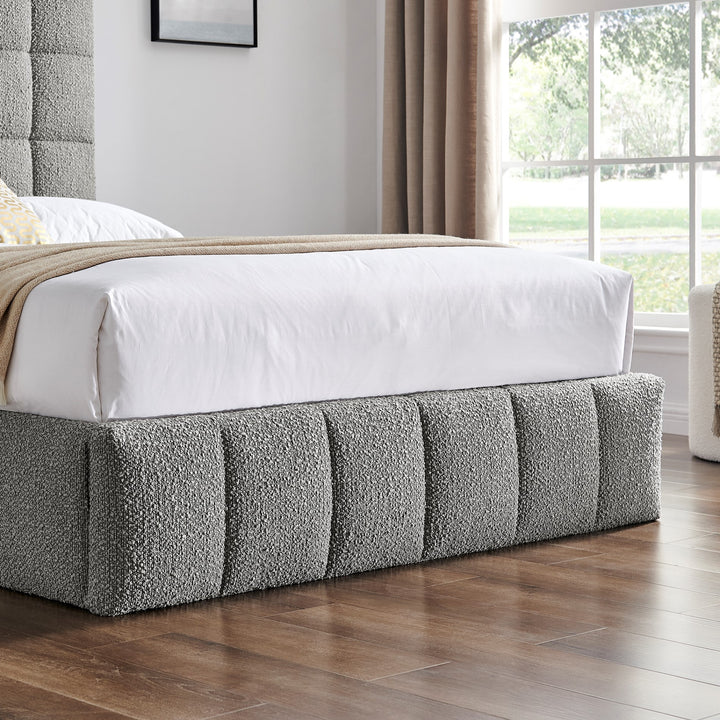 Silvia Boucel Upholstered Ottoman Bed Frame - Choice Of Sizes & Colours - Interior Envy