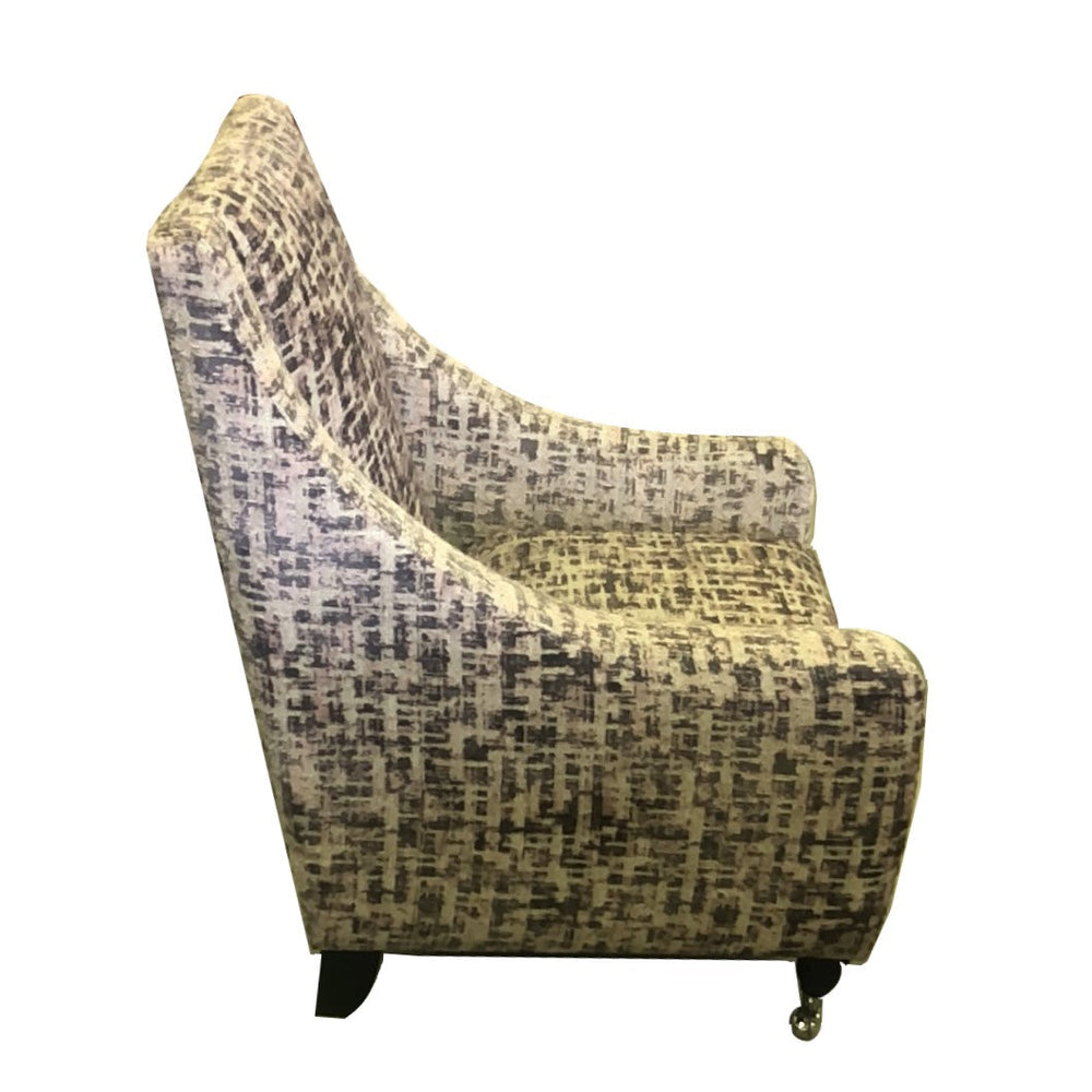 Princeton Dark Grey & Pink Fabric Accent Chair -  In Stock - Delivery Within 7 - 14 Days** - The Furniture Mega Store 