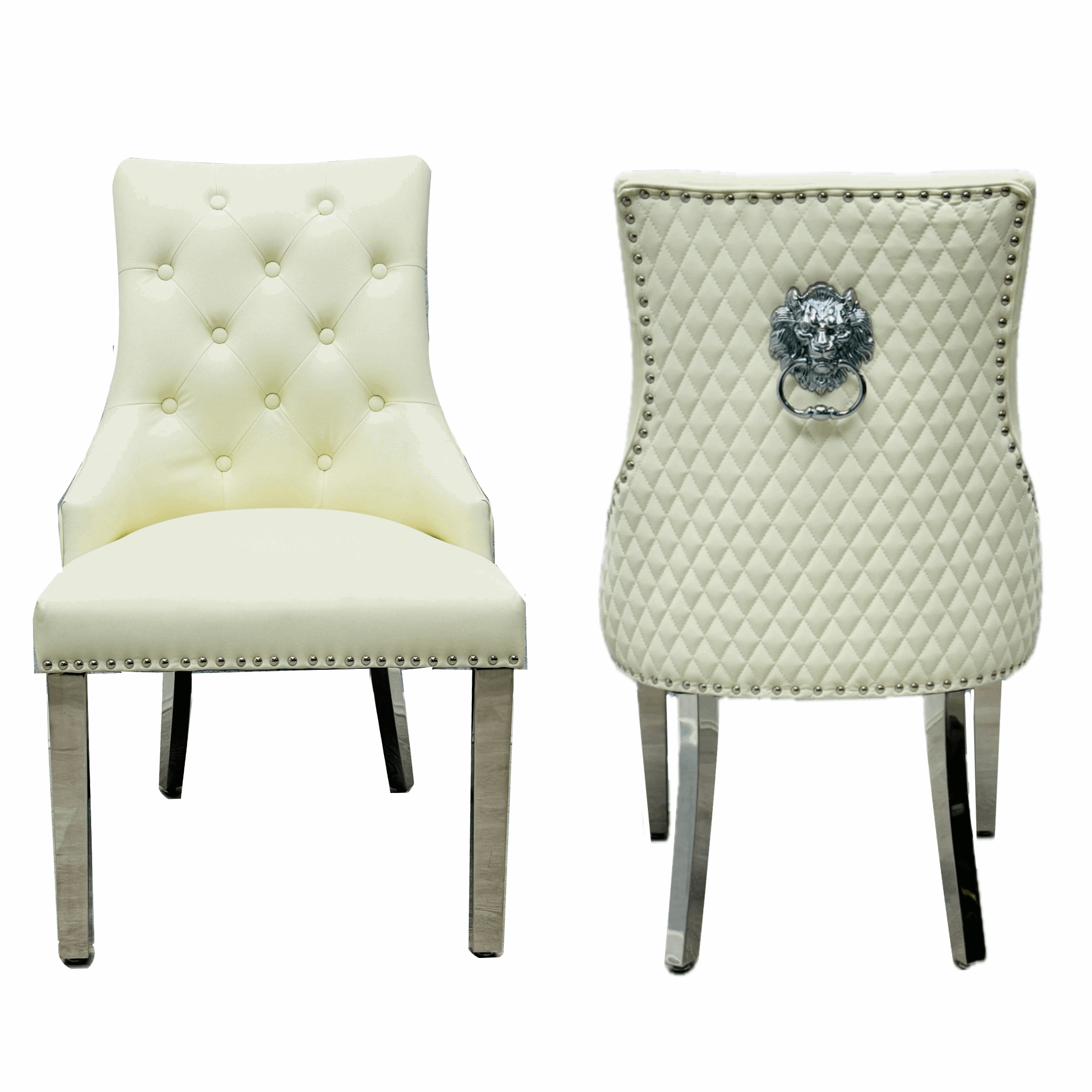 Majestic Faux Leather Dining Chairs Sold Pairs