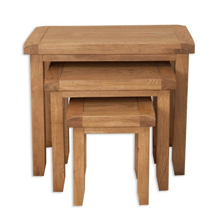Wiltshire Country Oak Nest Of 3 Tables 