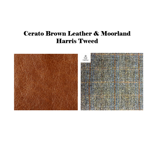 Vintage Leather & Harris Tweed Storage Bench 120cm | Interior Envy