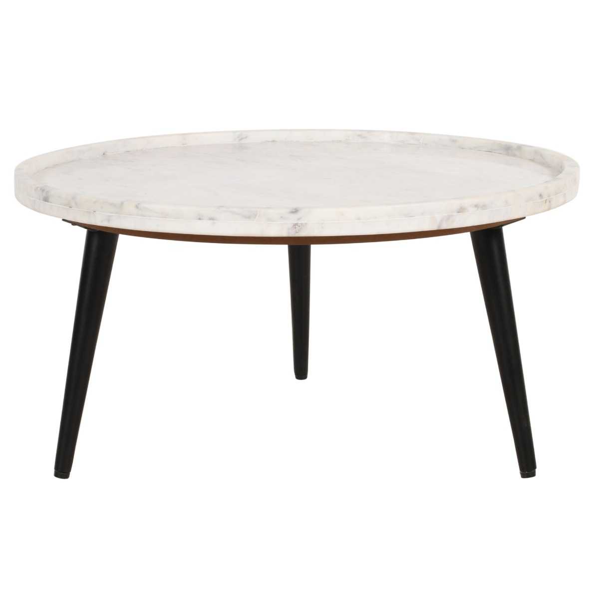 Opal Tray Marble Top Round Coffee Table 70cm