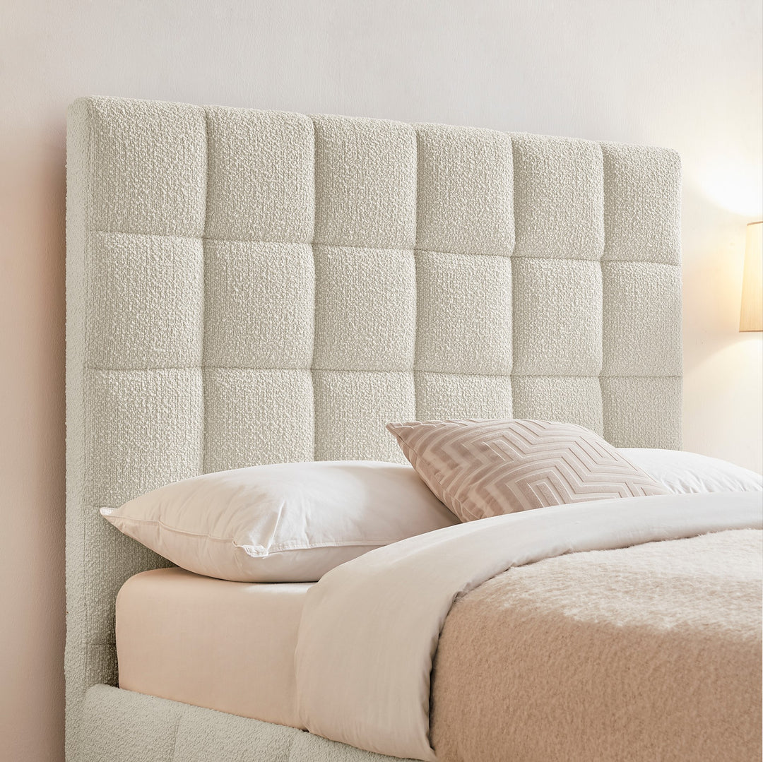 Silvia Boucel Upholstered Ottoman Bed Frame - Choice Of Sizes & Colours - Interior Envy