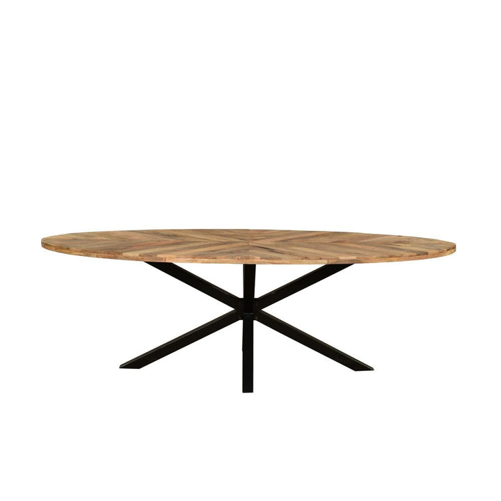 Oval Sunburst Dining Table -180cm