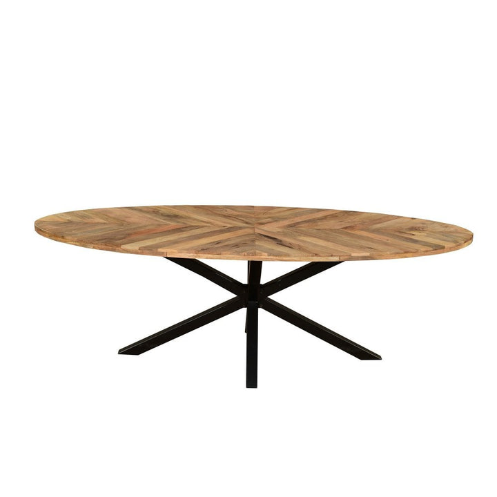 Oval Sunburst Dining Table -180cm