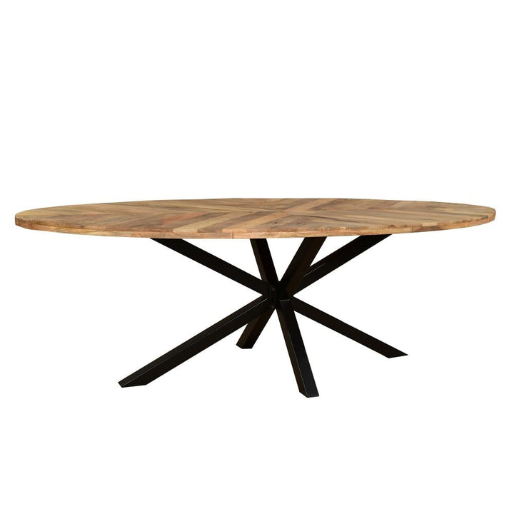 Oval Sunburst Dining Table -180cm