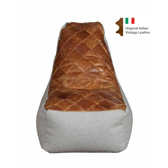 Vintage Leather Bean Bag Pod Chair