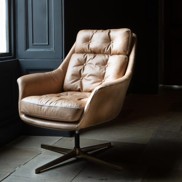 Celestial Luxury Office Chair in Nutter Leather - Interior Envy