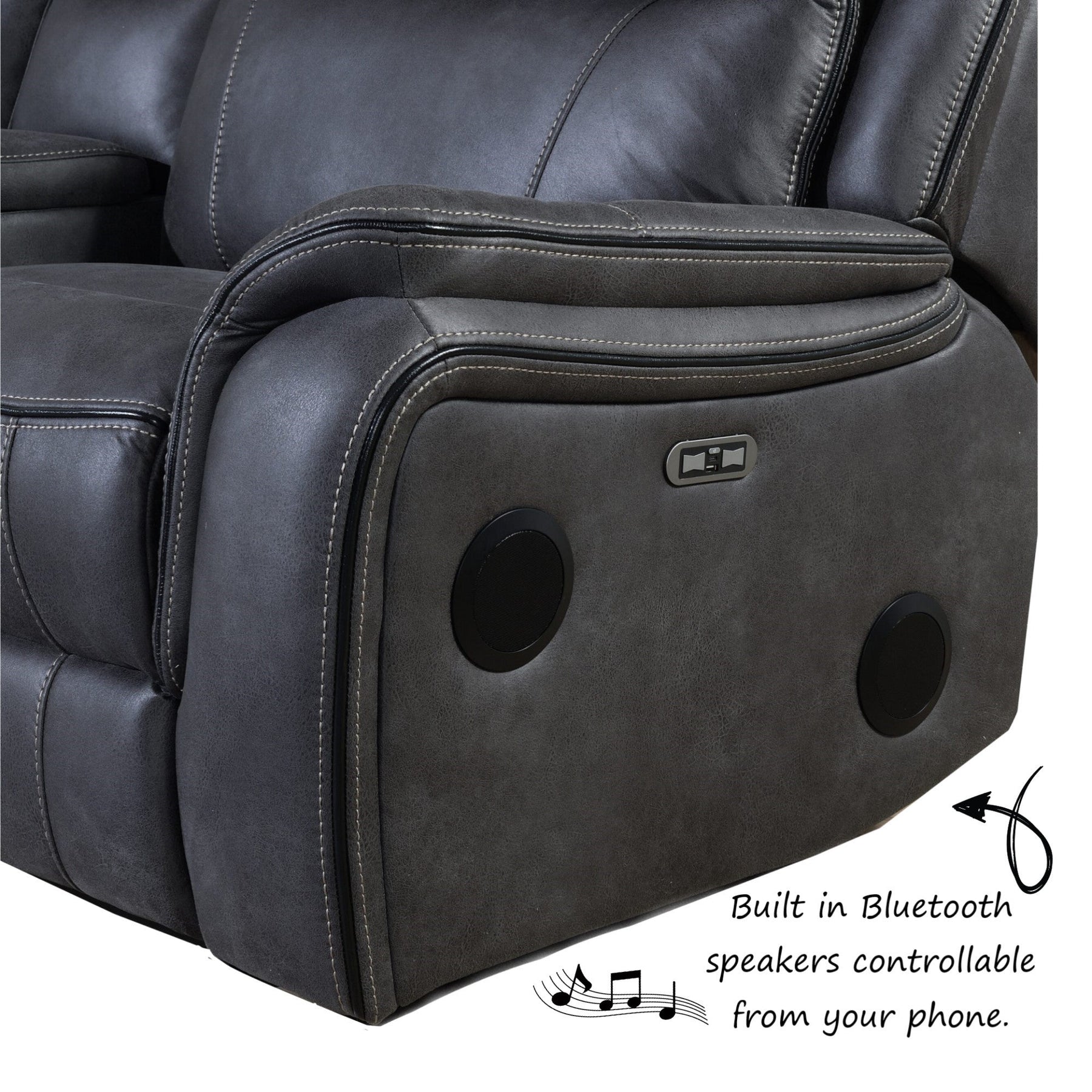 Smart Couch Tech Smart Power Recliner Sofa - Usb + Wireless Charging, Bluetooth ...