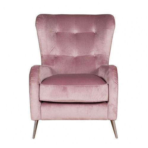 Raffles Wing Accent Chair - Festival Blush Pink - The Furniture Mega Store 