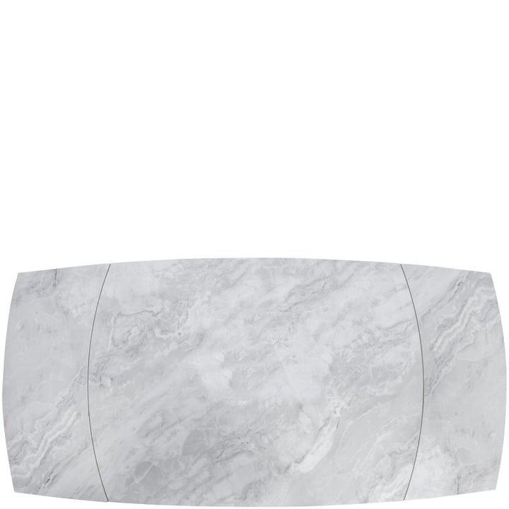 Merlin Ceramic Pearla Grey Extending Dining Table Gloss Finish