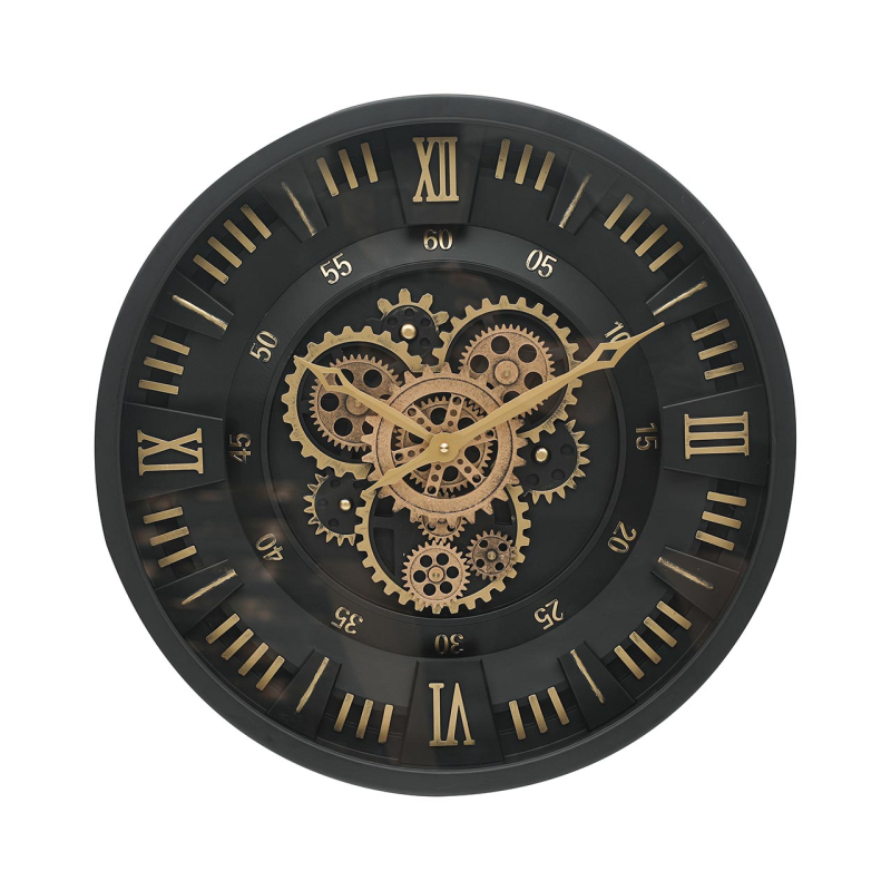 & Gold Gears Wall Clock 46cm