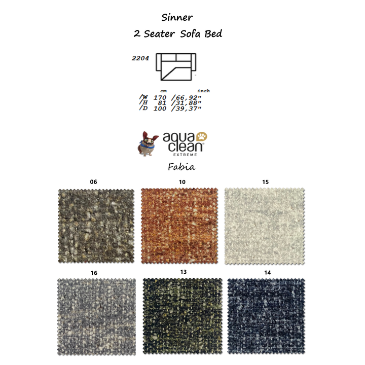 Sinner Easy Open Italian Sofa Bed - Choice Of Sizes & Upholstery - Interior Envy