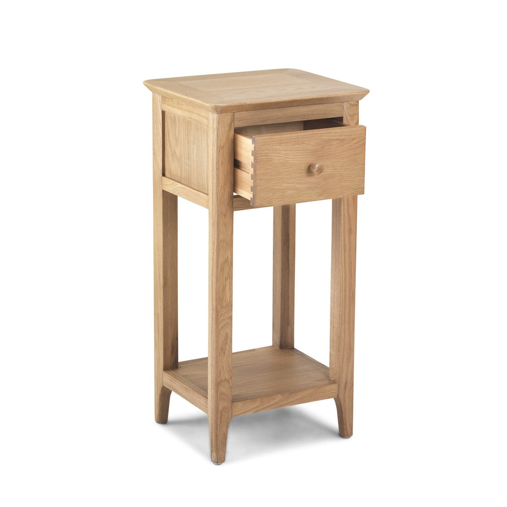 Berkley Nordic Oak 1 Drawer Telephone Table - The Furniture Mega Store 