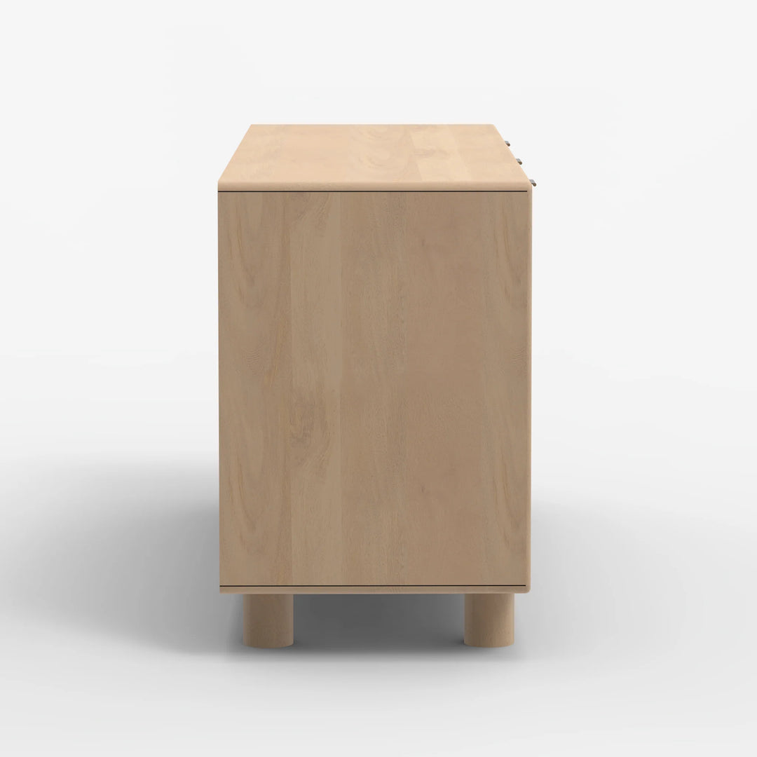 Urban Burl Three Door Cabinet  Mango Wood- Natural