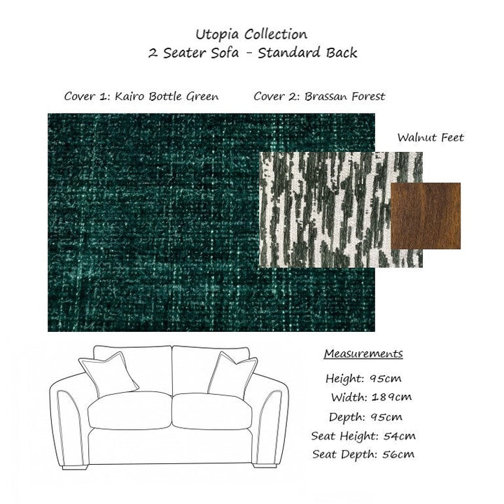 Utopia Fabric Sofa & Chair Collection - Choice Of Sizes, Fabrics & Feet - The Furniture Mega Store 