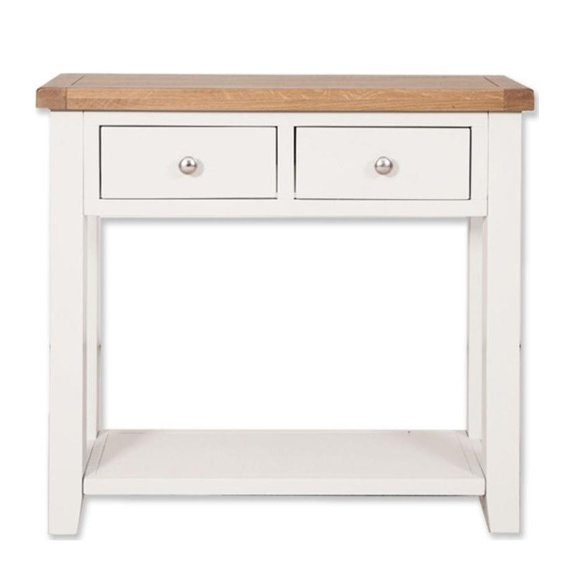 St.Ives Painted & Oak 2 Drawer Console Table